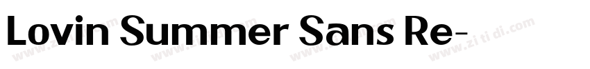 Lovin Summer Sans Re字体转换